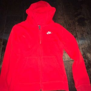 red nike zip up